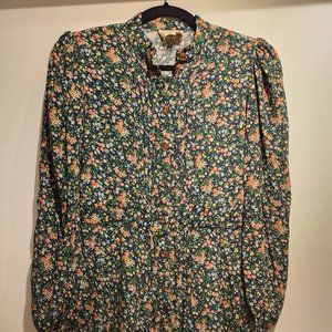 Sezane Floral Dress with Belt